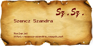 Szencz Szandra névjegykártya